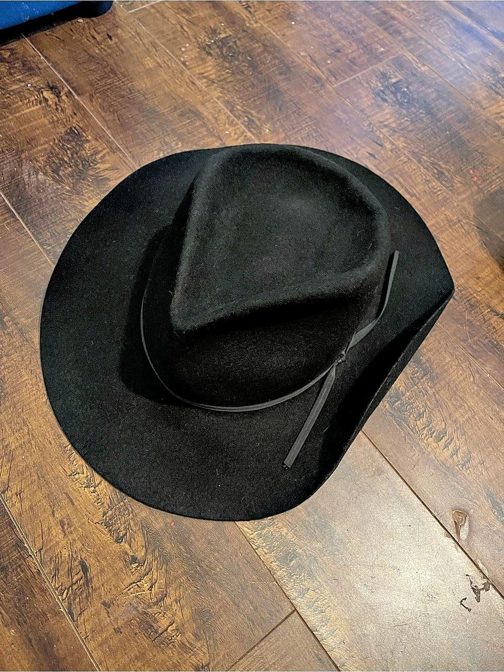Gaucho Wide Brim Fedora in Black Size 7 1/2